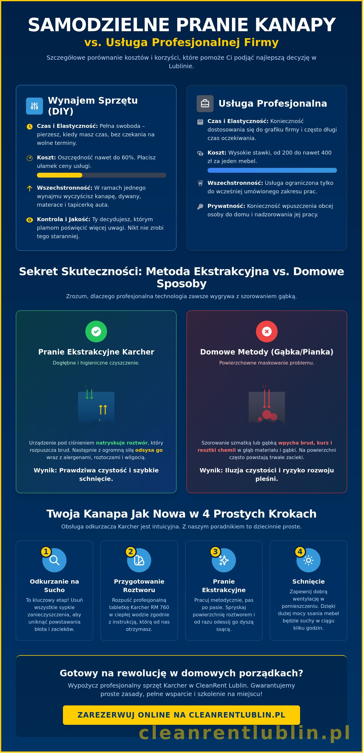 Samodzielne pranie kanapy w Lublinie: Jak uzyskać profesjonalny efekt bez wydawania fortuny?